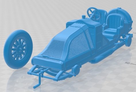 Renault AK 1906 Printable Car Modello di stampa 3D .c4d .max .obj .3ds .fbx .stl .blend 