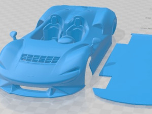 McLaren Elva Sport Hypercar Printable Car 3Dプリントモデル