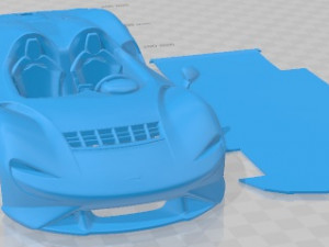 McLaren Elva Sport Hypercar Printable Car Modello di stampa 3D