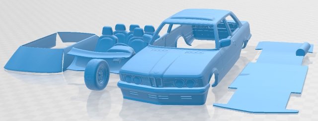 E21 320 1982 Printable Car 3D Druckmodell .c4d .max .obj .3ds .fbx .stl .blend