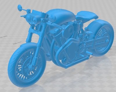 Custom Motorcycle Printable 3D Принт Модель .c4d .max .obj .3ds .fbx .stl .blend 