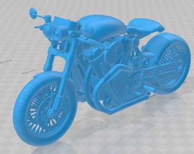 Custom Motorcycle Printable 3D Print Model .c4d .max .obj .3ds .fbx .stl .blend 