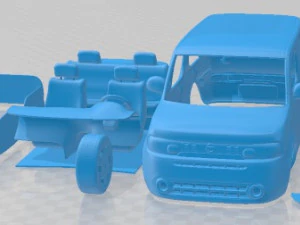 Nissan Cube 2010 Yazdırılabilir Araba 3D Baskı Modeli