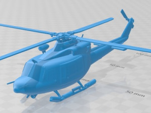 Bell 412 Police Copter Printable Helicopter 3D Print Model