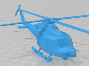 Bell 412 Police Copter Printable Helicopter 3D Print Model