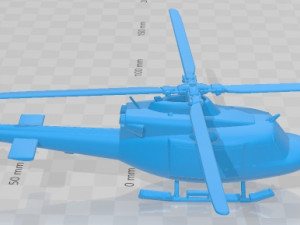 Bell 412 Police Copter Printable Helicopter 3D Print Model
