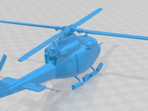 Bell 412 Police Copter Printable Helicopter 3D Print Model