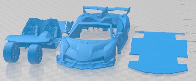 Veneno Roadster 2014 Printable Car 3D 프린트 모델 .c4d .max .obj .3ds .fbx .stl .blend 
