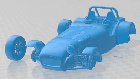 Caterham 7 Superlight R500 Printable Car 3D Print Model .c4d .max .obj .3ds .fbx .stl .blend 