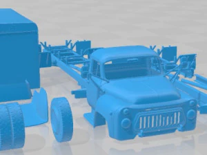 Gaz 52 Printable Truck 3D Print Model