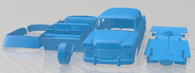 Checker Cab A8 Marathon 1966 Printable Car 3D Принт Модель .c4d .max .obj .3ds .fbx .stl .blend 