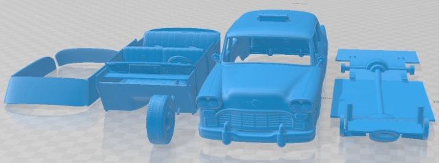 Checker Cab A8 Marathon 1966 Taxi Printable Car 3D प्रिंट मॉडल .c4d .max .obj .3ds .fbx .stl .blend 