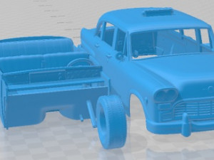 Checker Cab A8 Marathon 1966 Taxi Printable Car 3D प्रिंट मॉडल