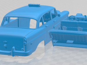 Checker Cab A8 Marathon 1966 Taxi Printable Car 3D प्रिंट मॉडल