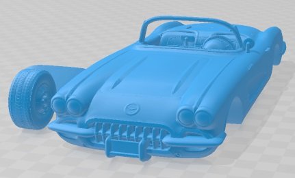 Chevrolet Corvette Coupe 1960 Printable Car 3D Принт Модель .c4d .max .obj .3ds .fbx .stl .blend 