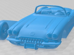 Chevrolet Corvette Coupe 1960 Printable Car Modelo de Impressão 3D
