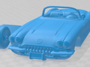 Carro para imprimir Chevrolet Corvette Coupe 1960 Modelo de Impressão 3D