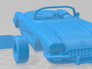 Chevrolet Corvette Coupe 1960 Printable Car 3D Принт Модель