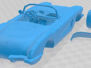 Chevrolet Corvette Coupe 1960 Printable Car 3D Принт Модель