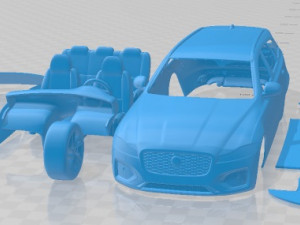 Jaguar XF Wagon 2021 Printable Car 3D Print Model