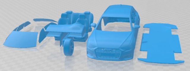 Audi A6 Avant 2019 Printable Car Modelo de impresión 3D .c4d .max .obj .3ds .fbx .stl .blend 