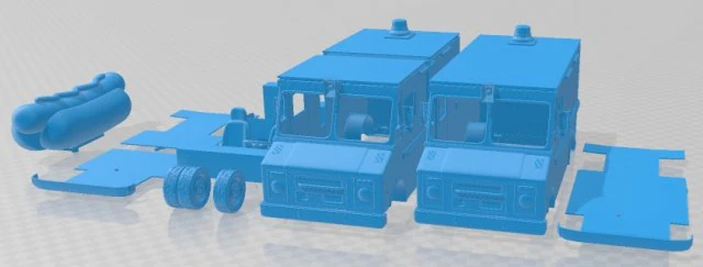 Hot Dog Truck Printable 3D Print Model .c4d .max .obj .3ds .fbx .stl .blend 