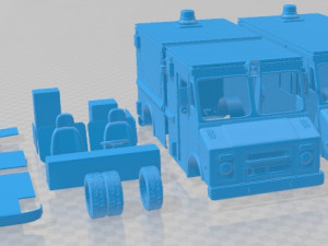 Hot Dog Truck Printable Modèles 3D en vedette