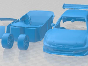 Peugeot 406 Rennauto zum Ausdrucken 3D Druckmodell