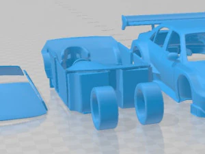 Peugeot 406 Race Printable Car 3D Print Model