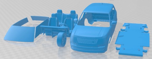 Range Rover SV Coupe 2019 Printable Car 3D Baskı Modeli .c4d .max .obj .3ds .fbx .stl .blend 
