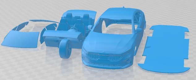 Kia Cadenza 2020 Printable Car Modelo de Impressão 3D .c4d .max .obj .3ds .fbx .stl .blend