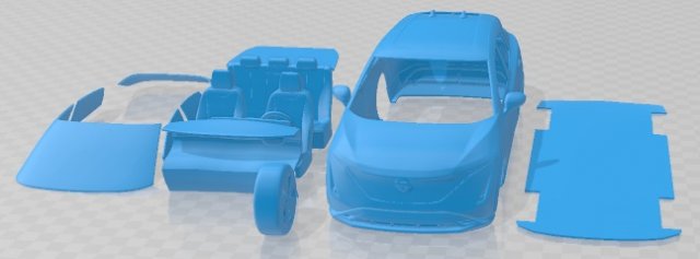 Nissan Ariya 2021 Printable Car Modelo de Impressão 3D .c4d .max .obj .3ds .fbx .stl .blend