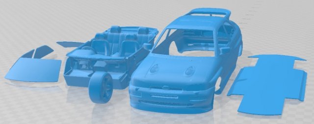 Escort RS Cosworth 1992 Printable Car 3D 프린트 모델 .c4d .max .obj .3ds .fbx .stl .blend 