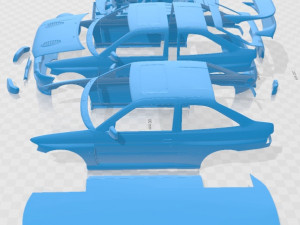 Escort RS Cosworth 1992 Printable Car Model Cetak 3D
