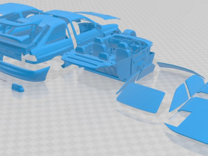 Escort RS Cosworth 1992 Printable Car Model Cetak 3D