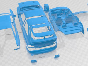 Escort RS Cosworth 1992 Printable Car Model Cetak 3D
