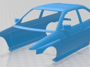 Escort RS Cosworth 1992 Printable Car Model Cetak 3D