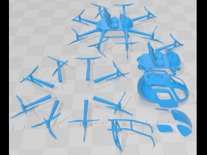 Ehang Flying Taxi Printable Modelo de impresión 3D