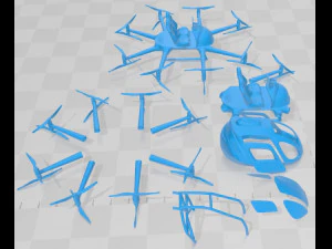 Ehang Flying Taxi Printable 3D Print Model