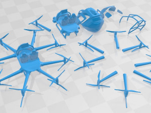 Ehang Flying Taxi Printable Modelo de impresión 3D