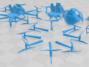 Ehang Flying Taxi Printable 3D Print Model