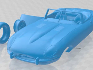 Jaguar E Type Roadster 1962 Printable Body Car 3D Print Model