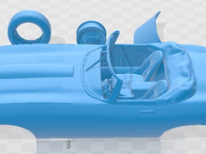 Jaguar E Type Roadster 1962 Printable Body Car Modelo de impresión 3D