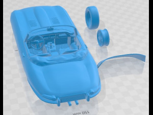 Jaguar E Type Roadster 1962 Printable Body Car Modelo de impresión 3D