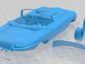 Jaguar E Type Roadster 1962 Printable Body Car Modelo de impresión 3D