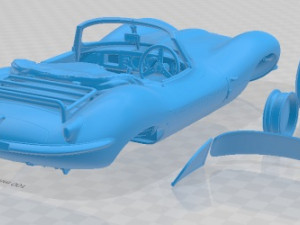 Jaguar XKSS 1957 - V20 Printable Body Car Modelo de Impressão 3D