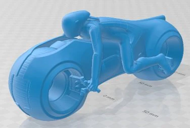 Tron Bike Light Cycle Printable Motorbike 3D Print Model .c4d .max .obj .3ds .fbx .stl .blend