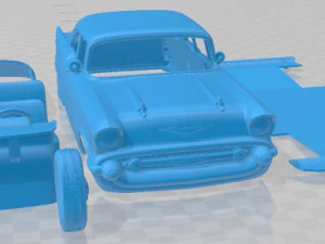 Chevrolet Bel Air Sport Coupe 1957 Printable Car 3D Print Model