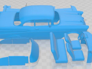 Chevrolet Bel Air Sport Coupe 1957 Printable Car 3D Print Model