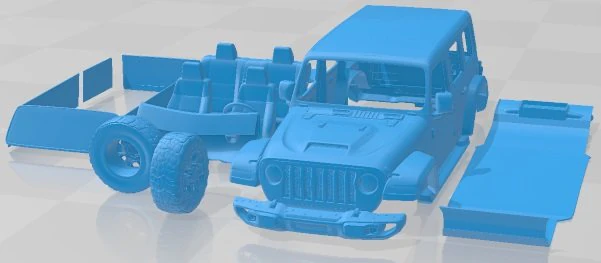 Jeep Wrangler 392 2022 Printable Car 3D Print Model .c4d .max .obj .3ds .fbx .stl .blend 